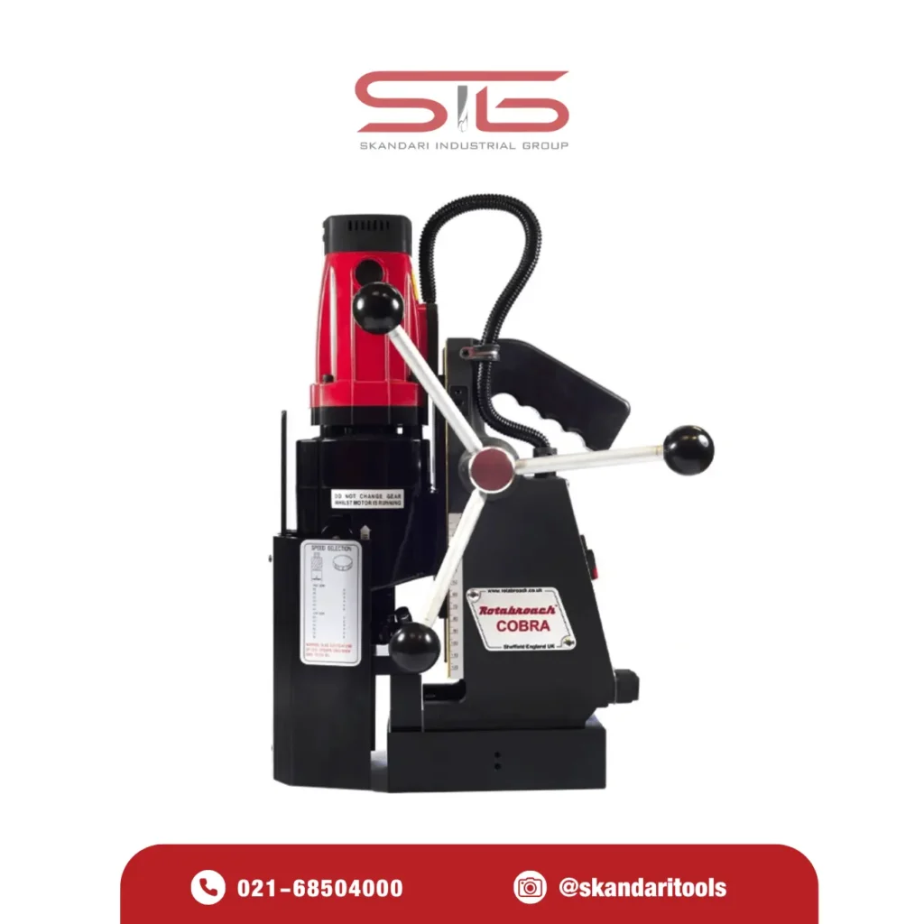 دریل مگنت RAPTOR COBRA با طراحی ارگونومیک و قدرت بالا برای حفاری دقیق و سریع.