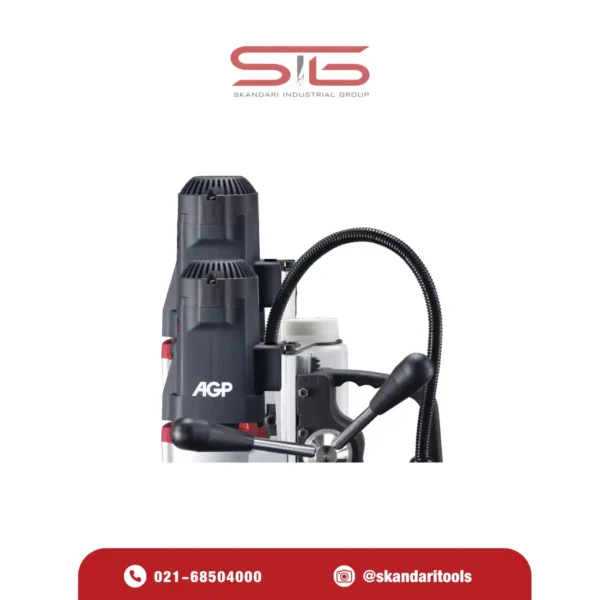 دریل مگنت AGP SMD352 مجهز به سیستم خنک‌کننده و اهرم کنترل برای سوراخکاری دقیق